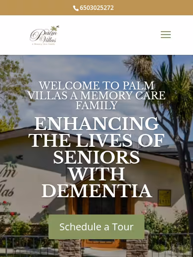 Palm Villas Memory Care Campbell website
