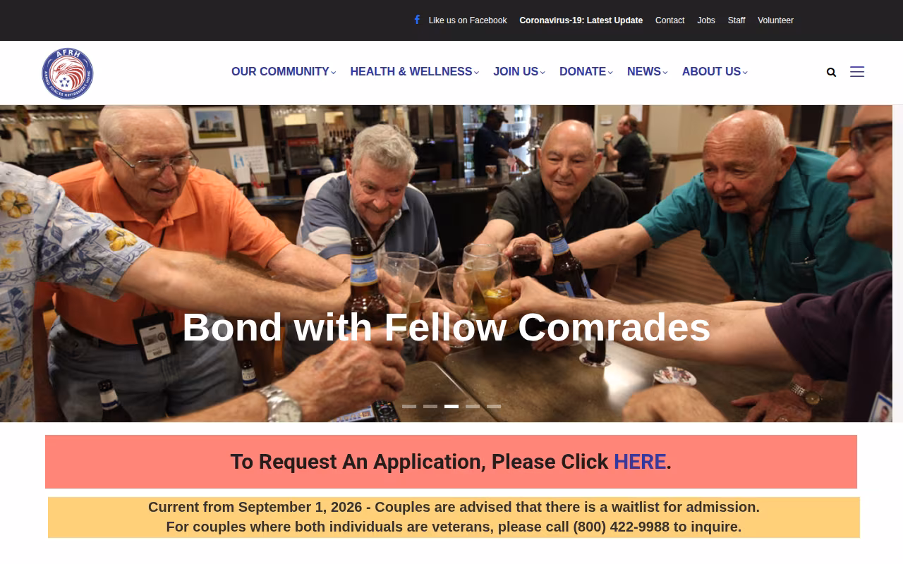 Armed Forces Retirement Home - Washington DC website