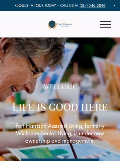 Fort Harrison Assisted Living website