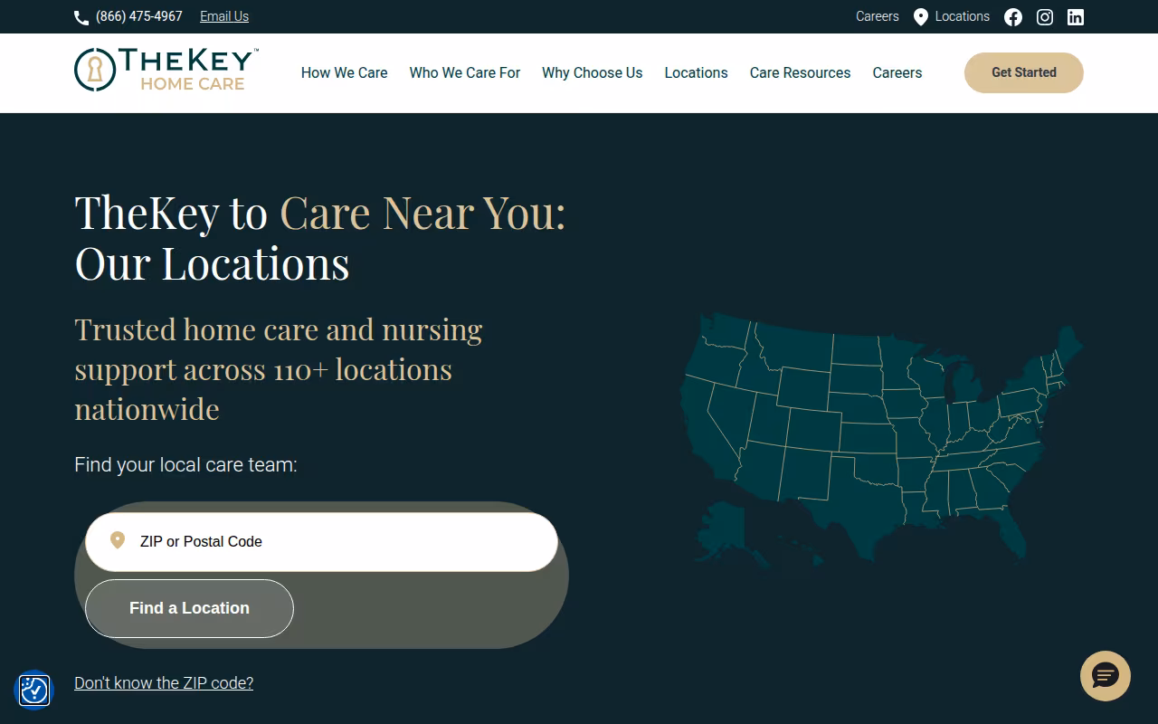 The Key - Formerly 123 Home Care website