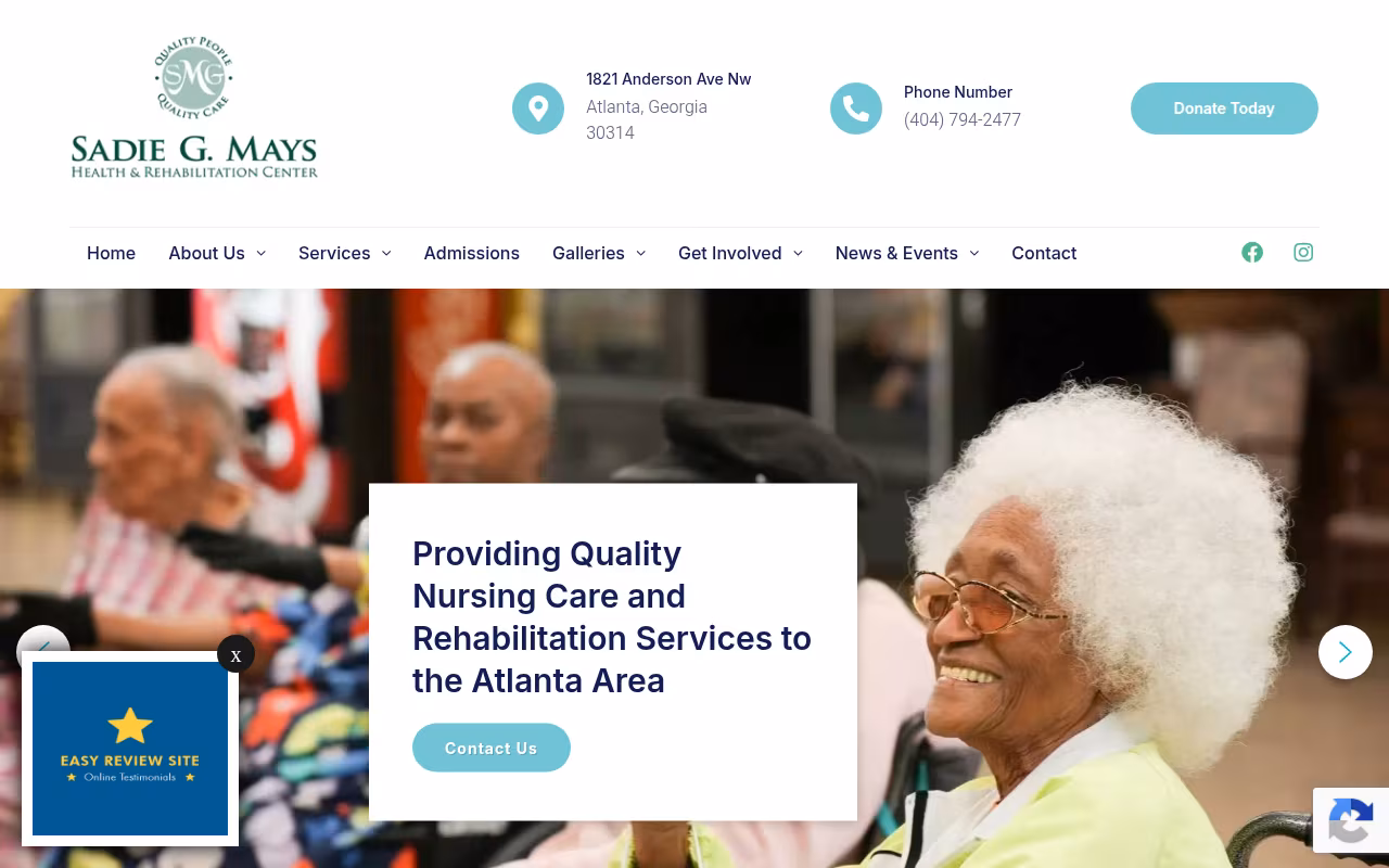 Sadie G. Mays Health & Rehabilitation Center website