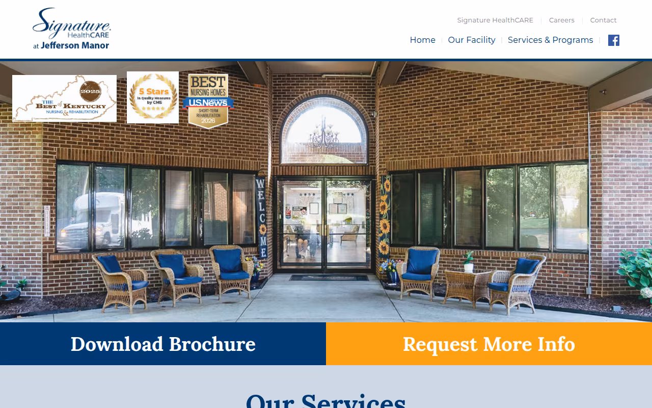 Signature HealthCARE at Jefferson Manor Rehab & Wellness Center website