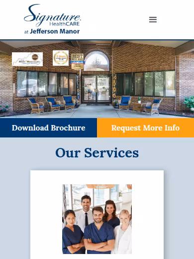 Signature HealthCARE at Jefferson Manor Rehab & Wellness Center website