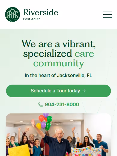Riverside Post Acute website