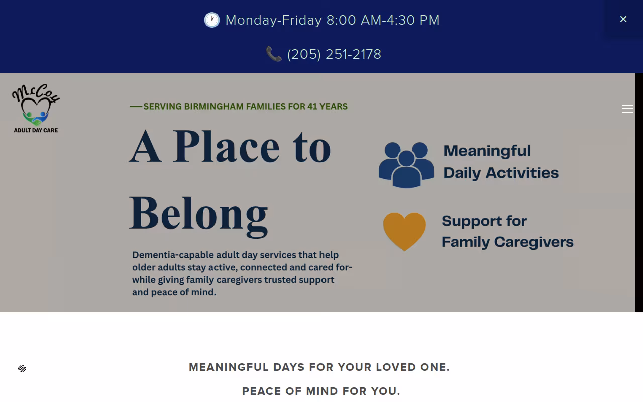 McCoy Adult Day Care website