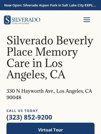 Silverado Beverly Place Memory Care Community website