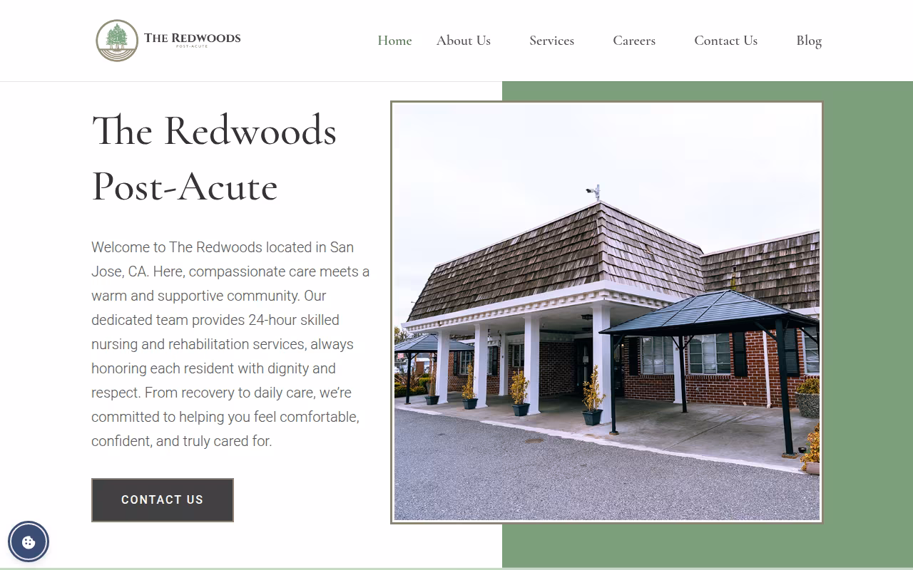 The Redwoods Post-Acute website