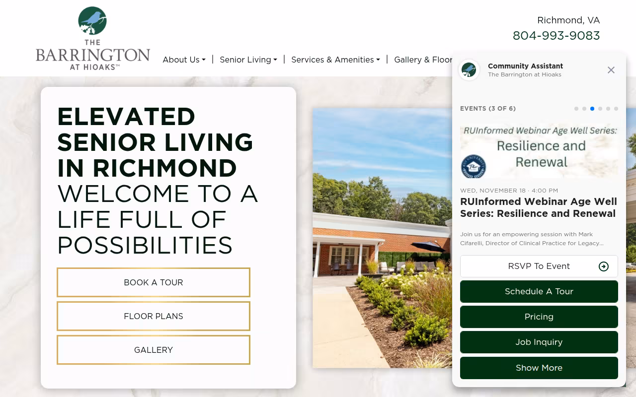 The Barrington at Hioaks website