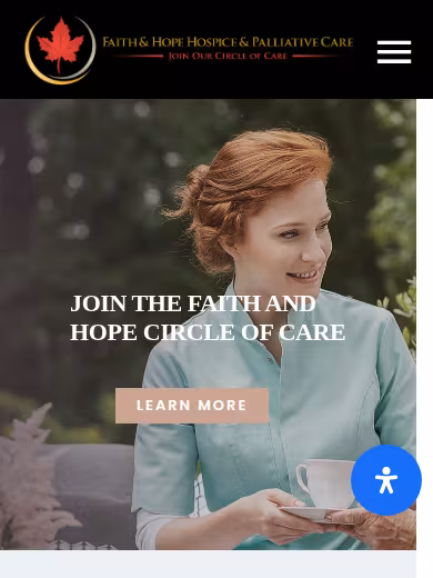 Faith & Hope Hospice and Palliative Care website