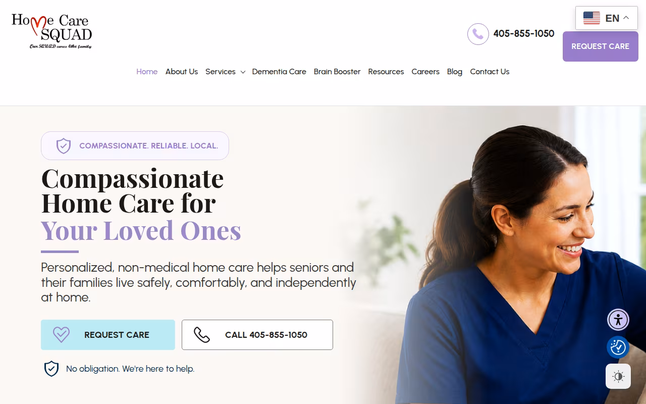 Home Care Squad LLC website