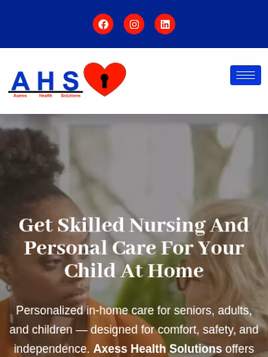 Axess Health Solutions website