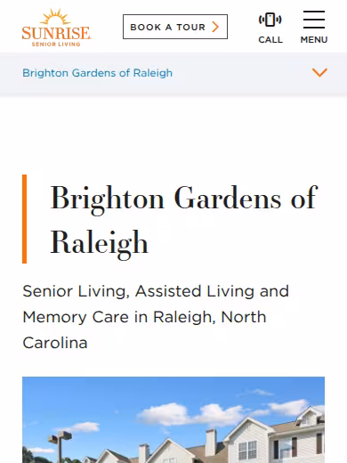 Brighton Gardens of Raleigh website