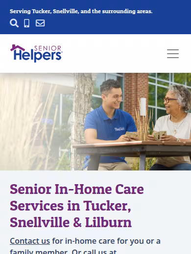 Senior Helpers of East Metro Atlanta website