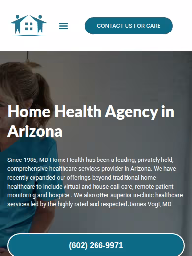 MD Home Health website
