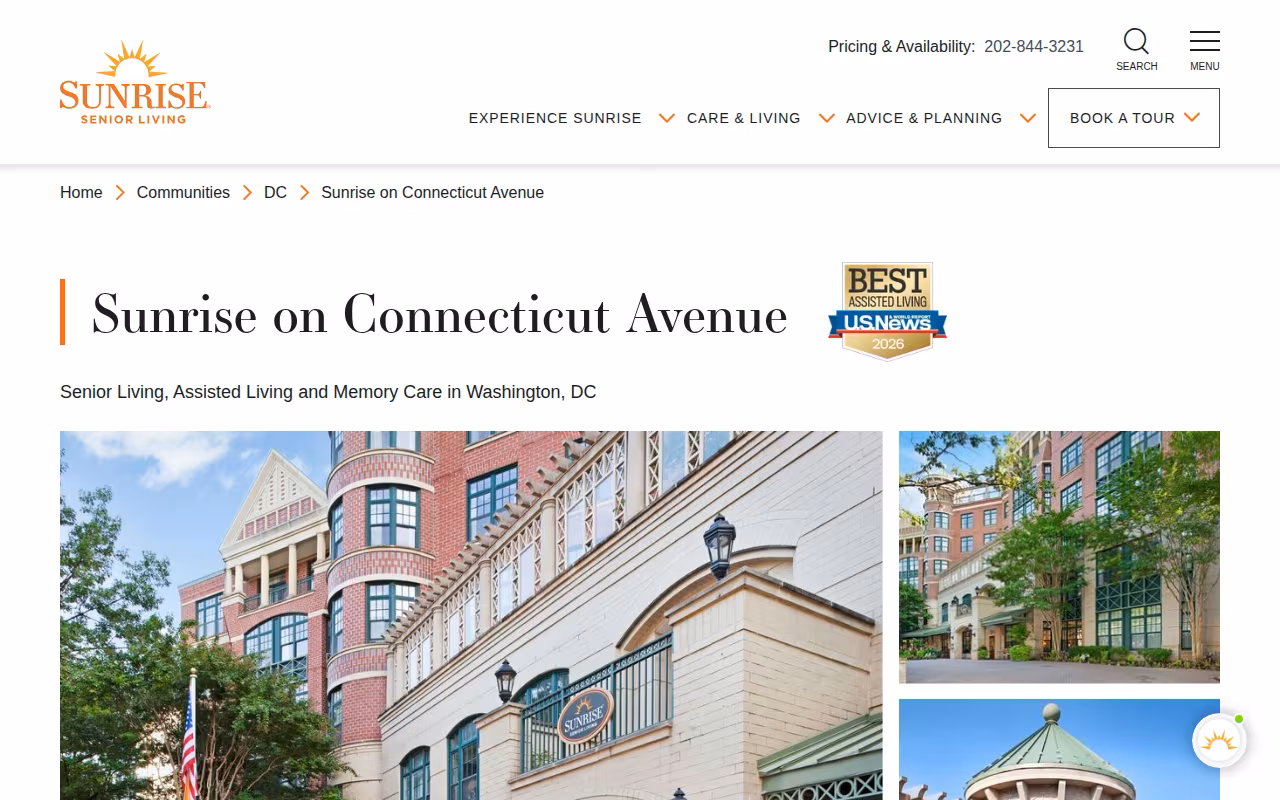 Sunrise on Connecticut Ave website