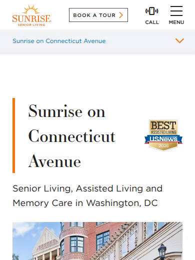 Sunrise on Connecticut Ave website