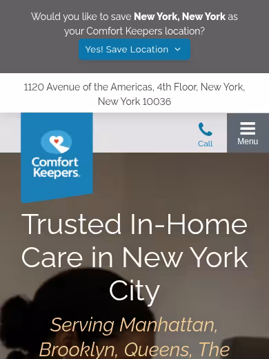Comfort Keepers of New York, NY website