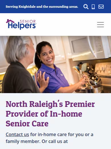 Senior Helpers of North Raleigh website