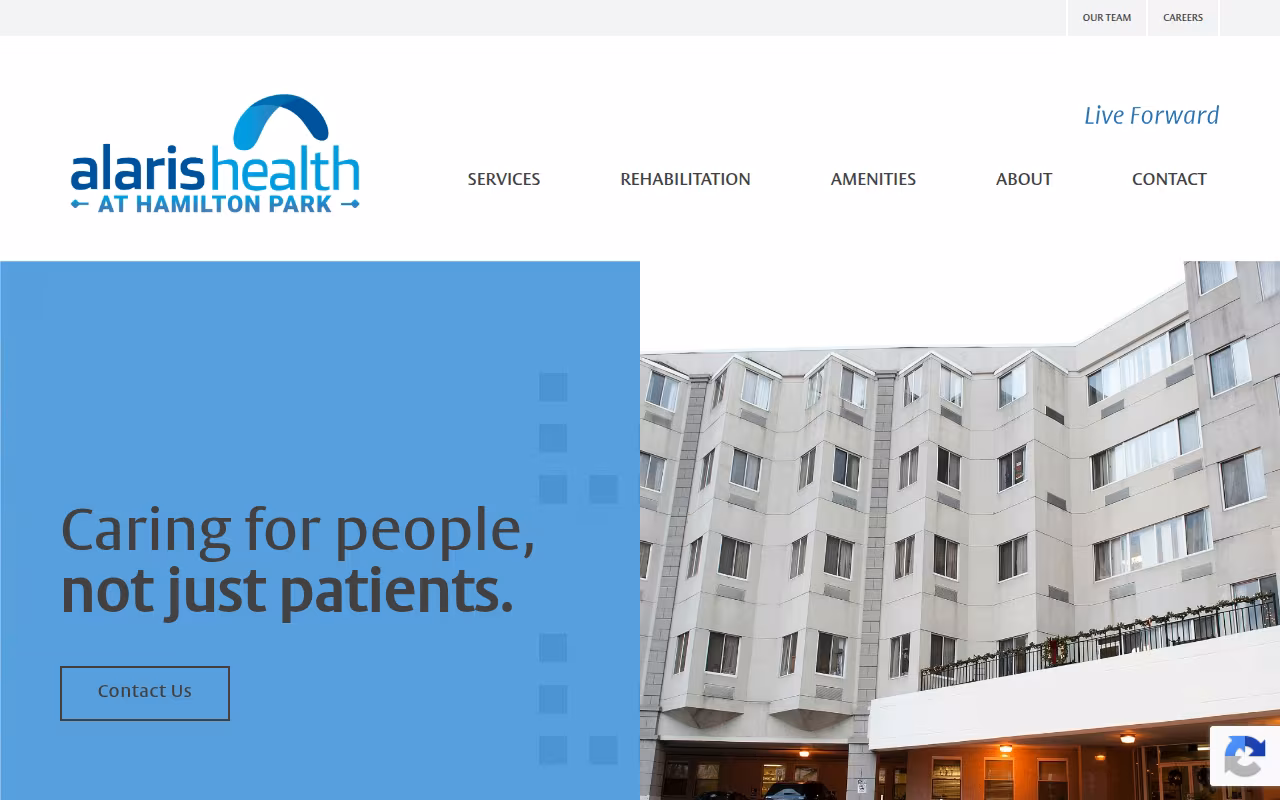 Alaris Health at Hamilton Park website