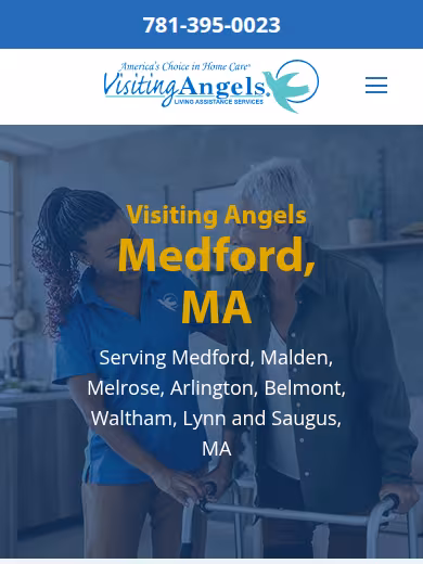 Visiting Angels Senior Home Care website