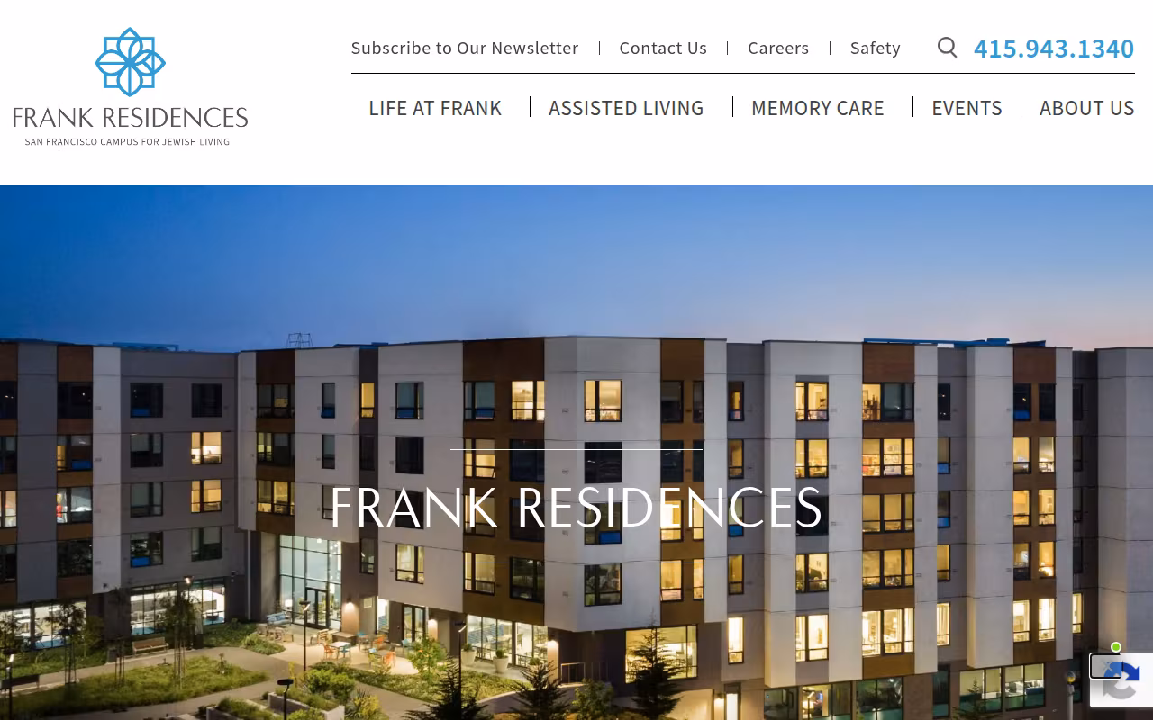 Frank Residences - Assisted Living & Memory Care website