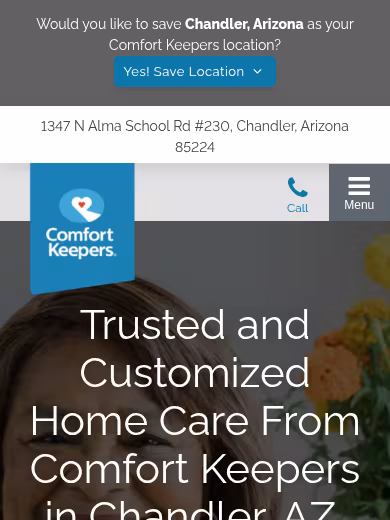 Comfort Keepers of Chandler, AZ website