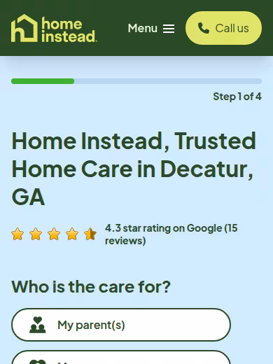 Home Instead website