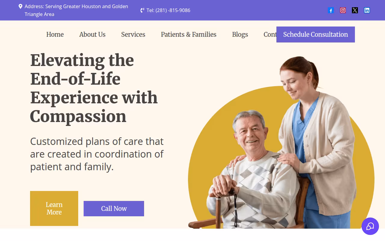 Exalting Hospice and Palliative Care website
