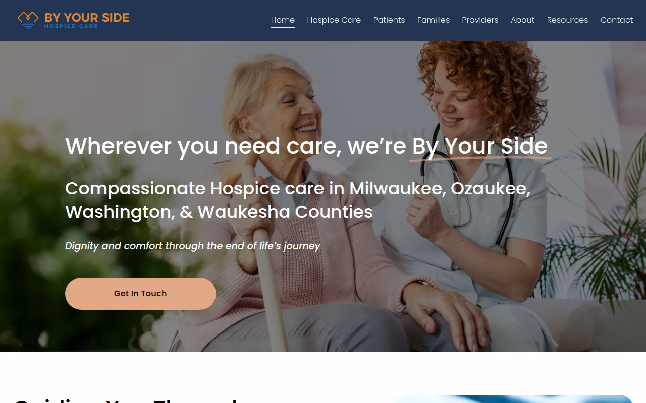 By Your Side Hospice Care website