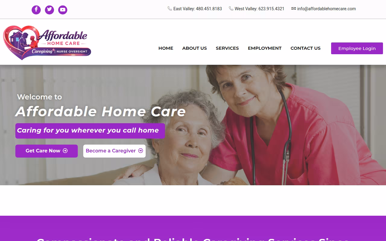 Affordable Home Care Solutions website