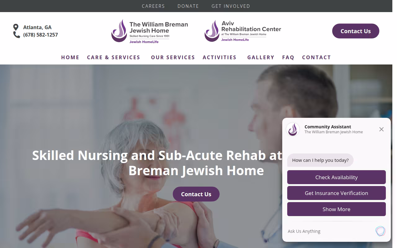 The William Breman Jewish Home website