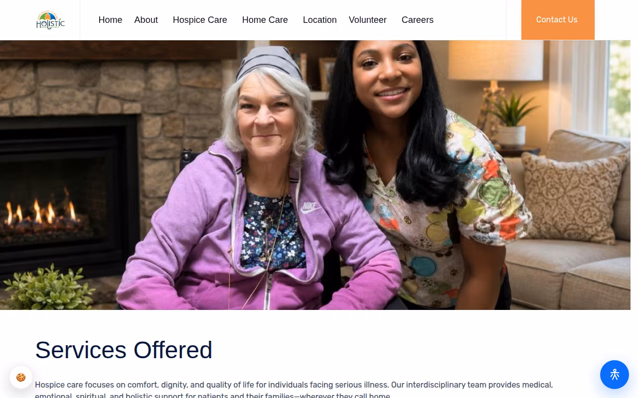 Holistic Home And Hospice Care website