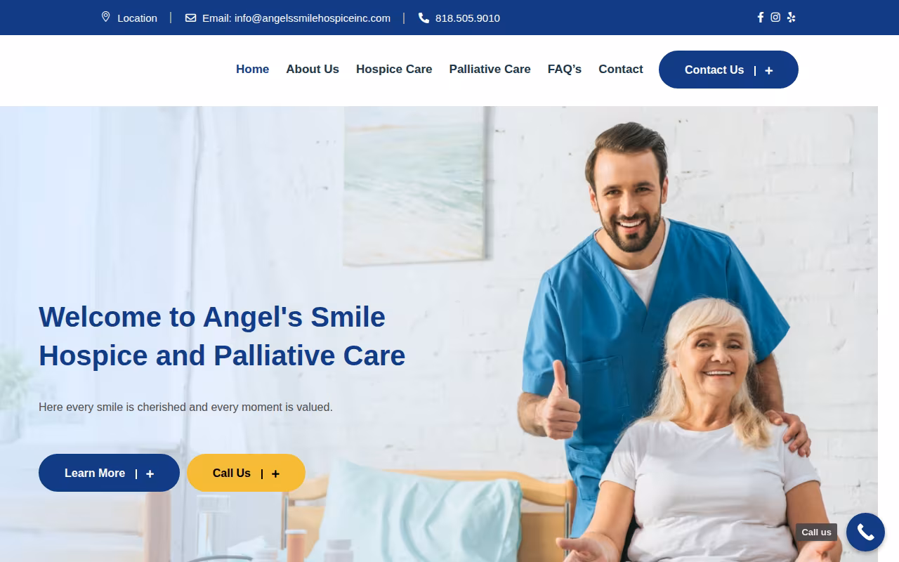 Angel's Smile Hospice, Inc. website