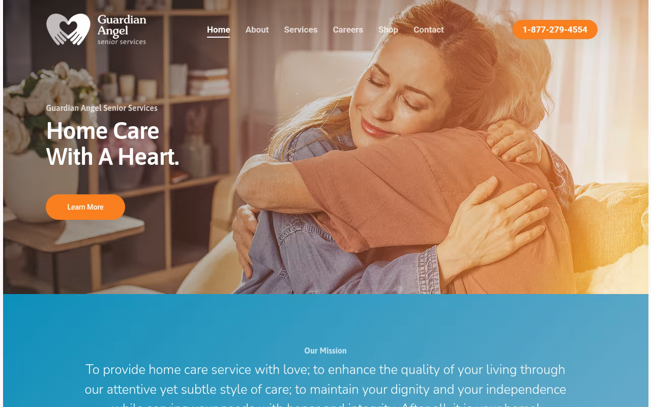 Guardian Angel Senior Services Greater Boston website