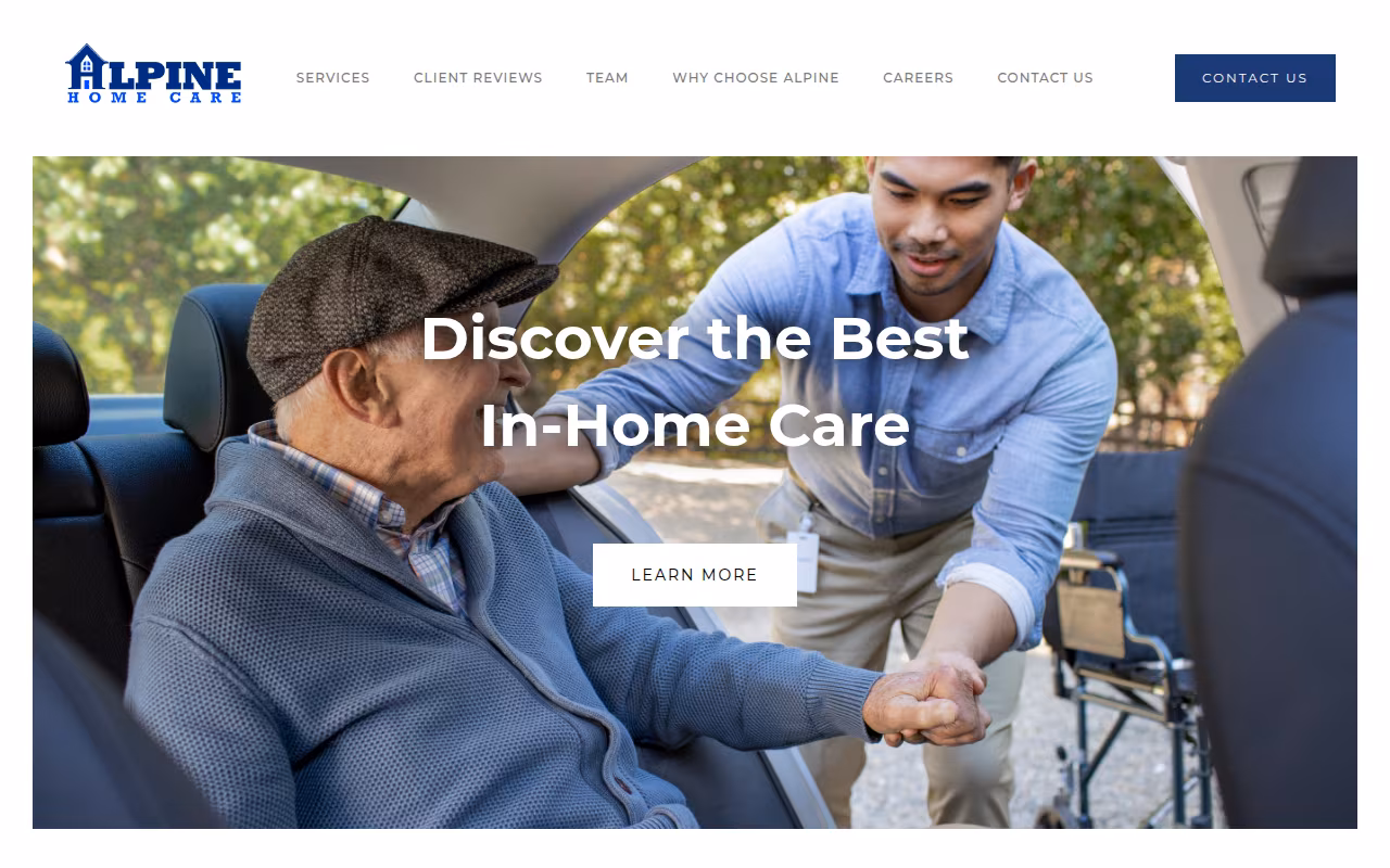 Alpine Home Care website