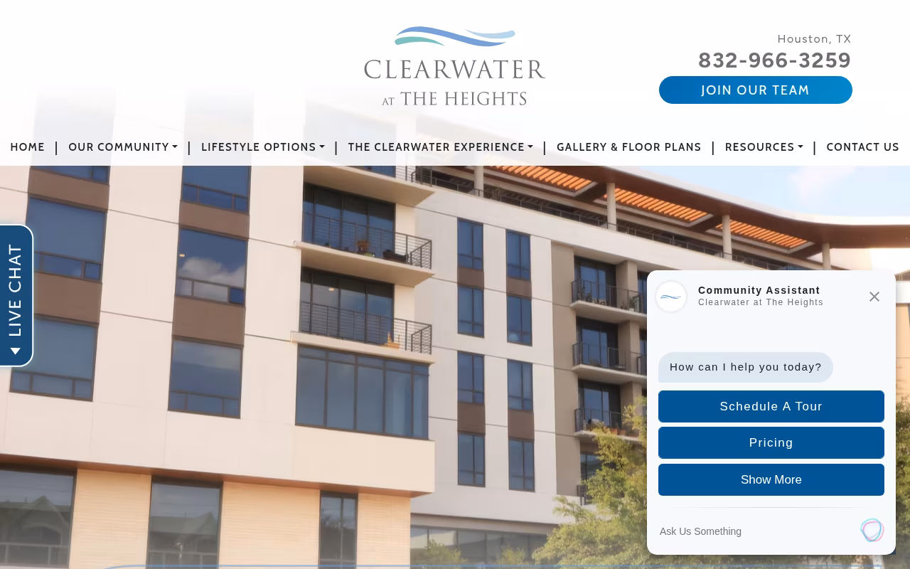 Clearwater at The Heights website