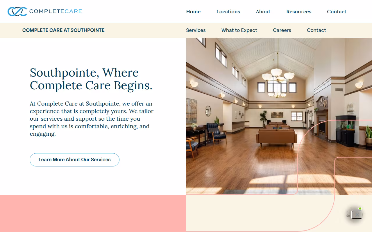 Complete Care at Southpointe (Southpointe Care and Rehab Center) website