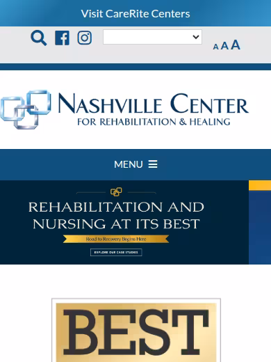Nashville Center for Rehabilitation & Healing website