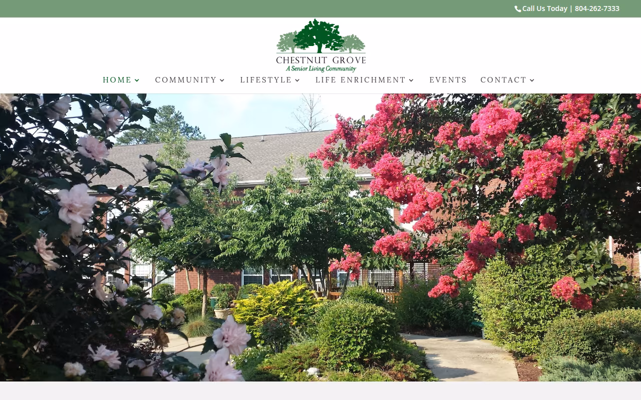 Chestnut Grove Assisted Living website