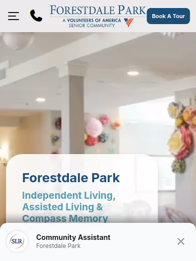 Forestdale Park Senior Living website