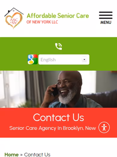 Affordable Senior Care of New York website