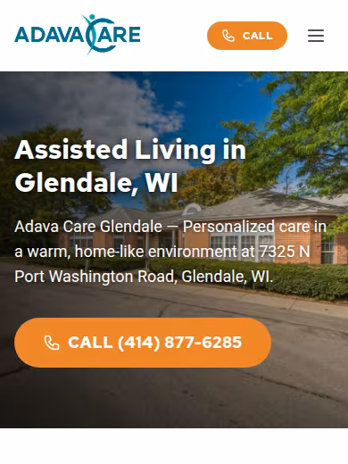 Adava Care of Glendale website
