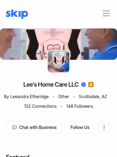Lee's Home Care LLC website