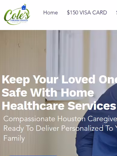 Cole's Concierge Home Healthcare Service website
