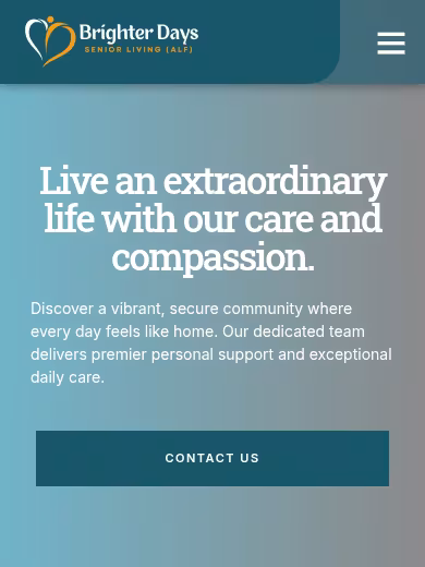 Brighter Days Senior Living website