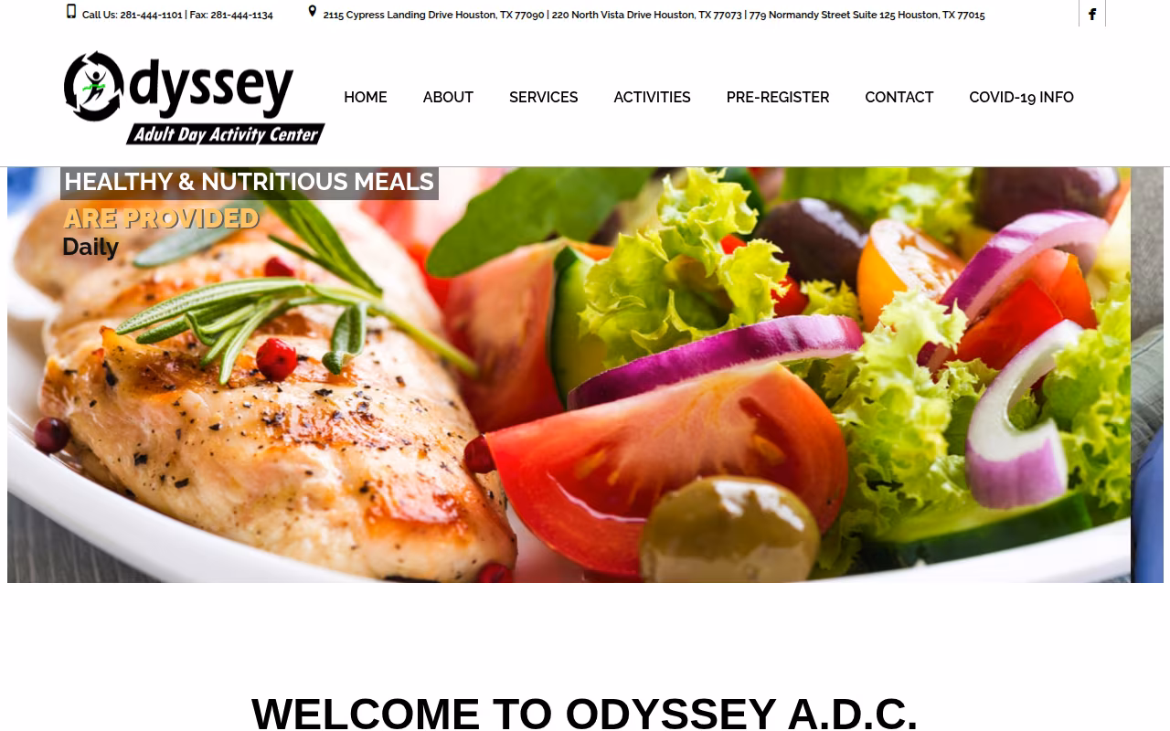 Odyssey adult daycare website