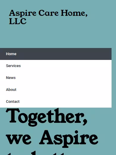 Aspire Care Home, LLC. website