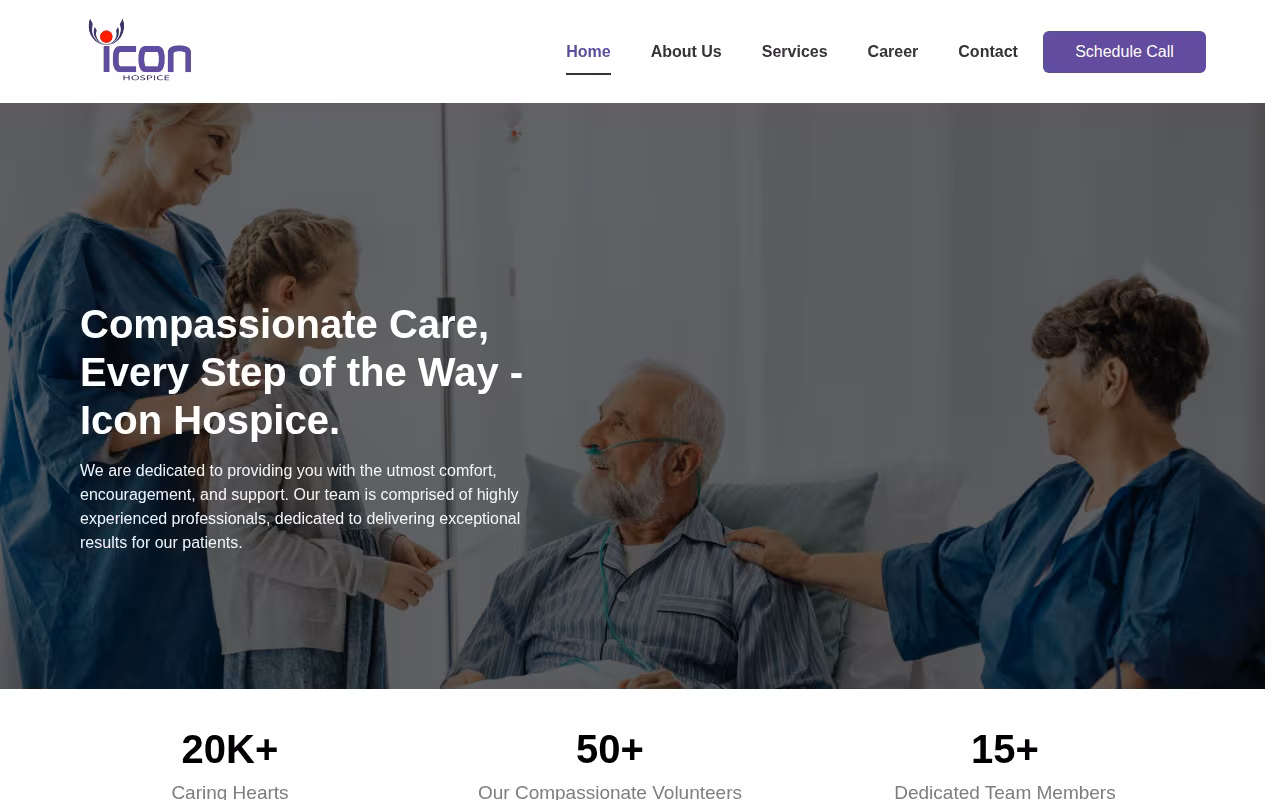 Icon Hospice website