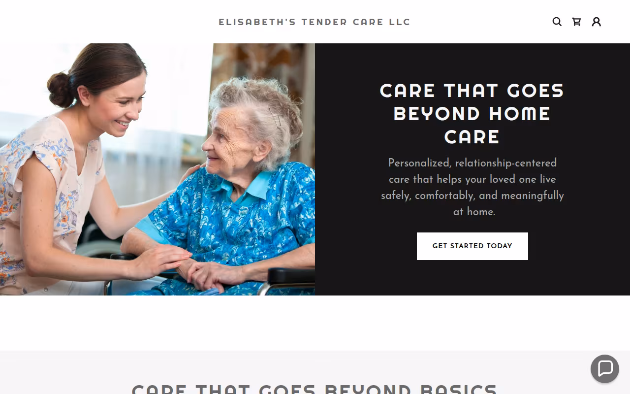 Elisabeth's Tender Care website