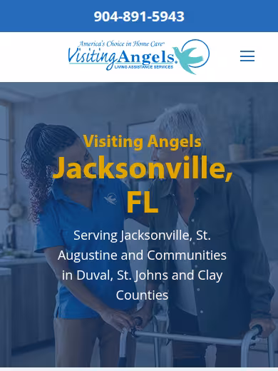 Visiting Angels Senior Home Care South Jacksonville website